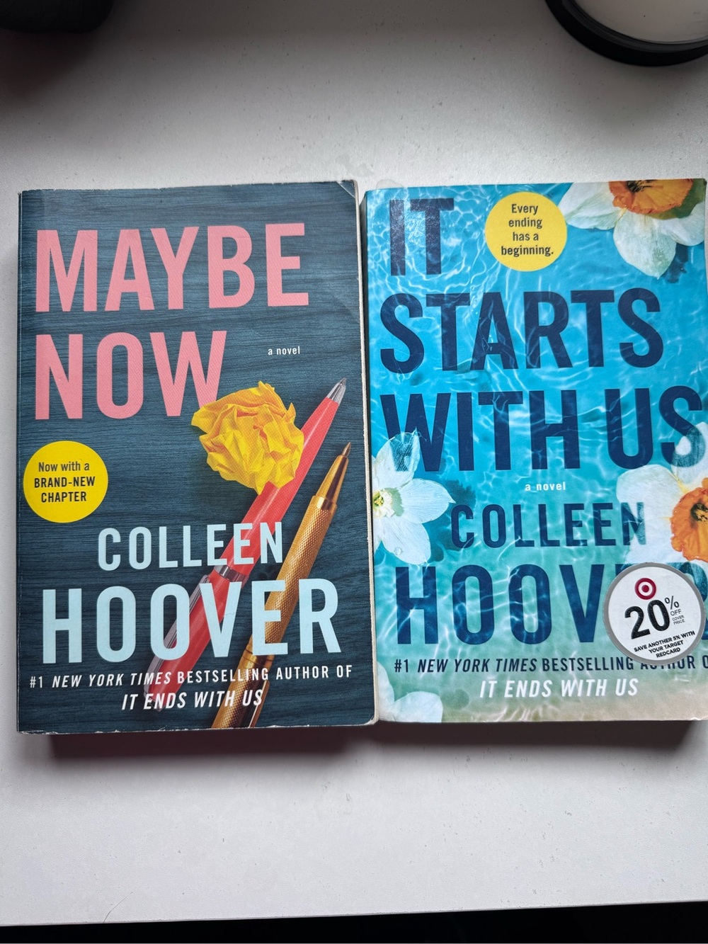 Maybe Now & It Starts With Us by Colleen Hoover Paperback Book Bundle